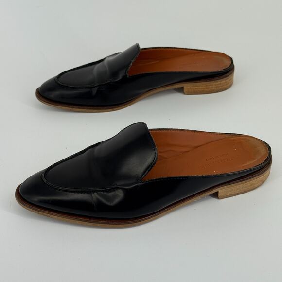 Everlane Womens Mules Size 9 Black Leather Loafers Slip On Italy Minimal Chic - Picture 2 of 9
